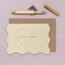 Load image into Gallery viewer, Stars Hello Baby Card | New Baby Card | Gender Neutral Card
