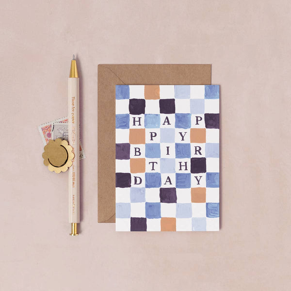 Checkerboard Mini Birthday Cards | Mini Greeting Cards