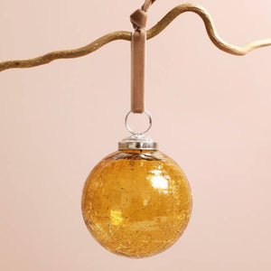 Amber Glass Bauble