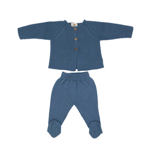 Newborn Knitted Set - Blue