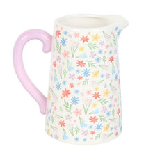 Load image into Gallery viewer, Spring Floral Print Ceramic Flower Jug
