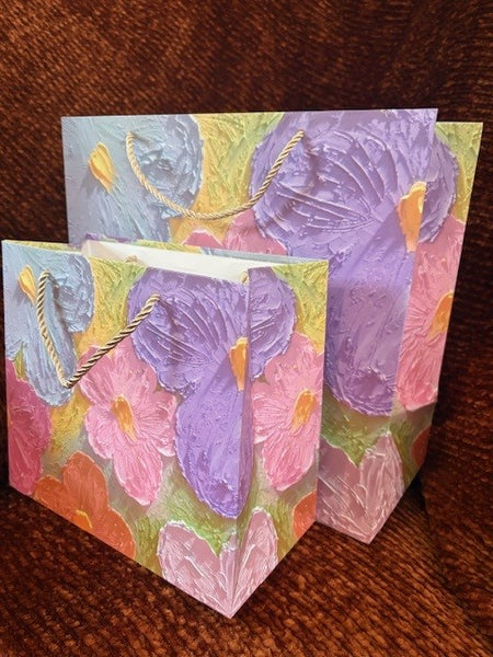 Floral print gift bags