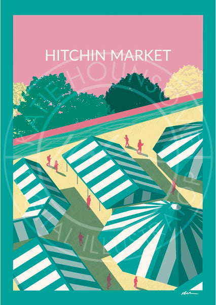 Hitchin Market Poster Print