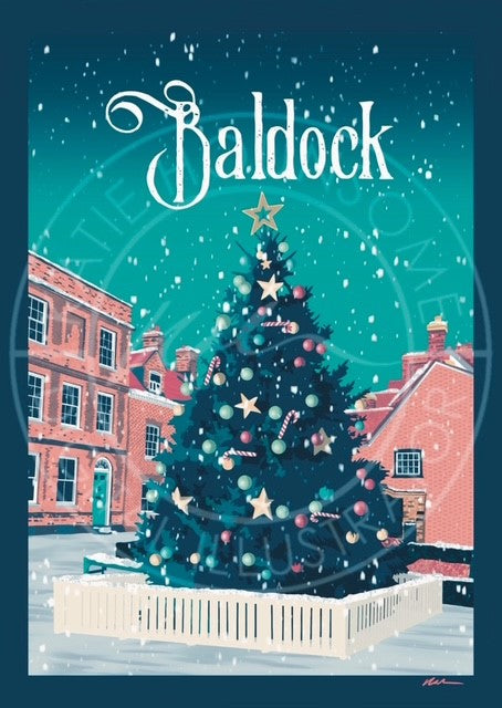 Baldock Christmas Tree Print