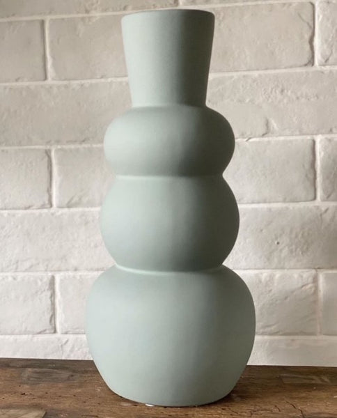 Matte soft blue large vase