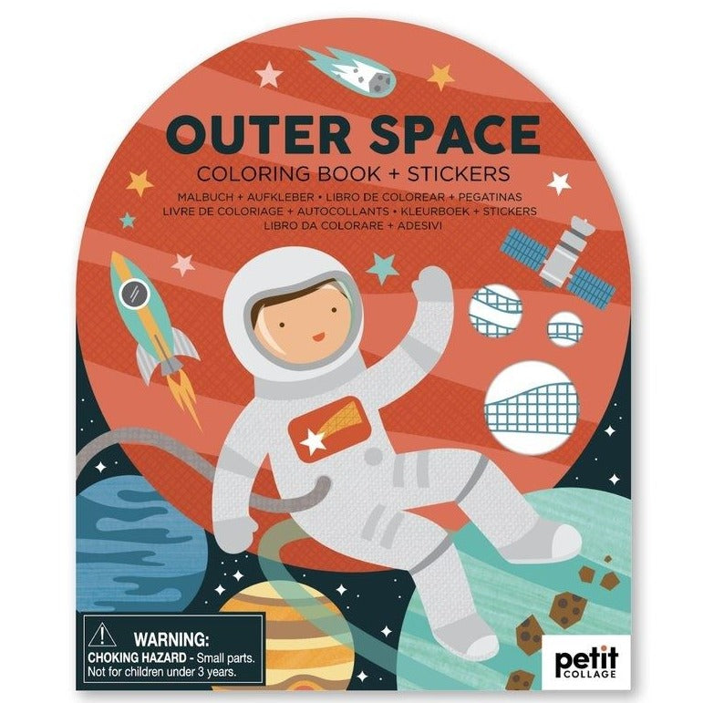 Colouring Book With Stickers - Outer Space