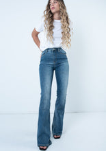 Load image into Gallery viewer, Blue Flared Long Denim Jeans
