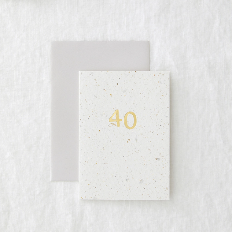 40 Hop Foil - Eco-friendly Birthday Greeting Card