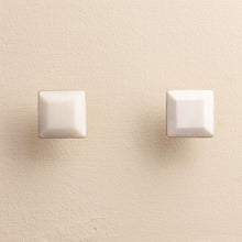 Load image into Gallery viewer, Priya White Stone Rectangle Drawer Knobs

