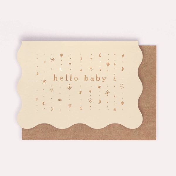 Stars Hello Baby Card | New Baby Card | Gender Neutral Card