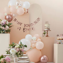 Load image into Gallery viewer, Rose Gold Baby In Bloom Baby Shower Plates
