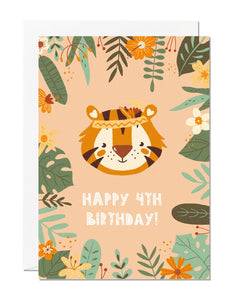 4th Birthday Jungle Card