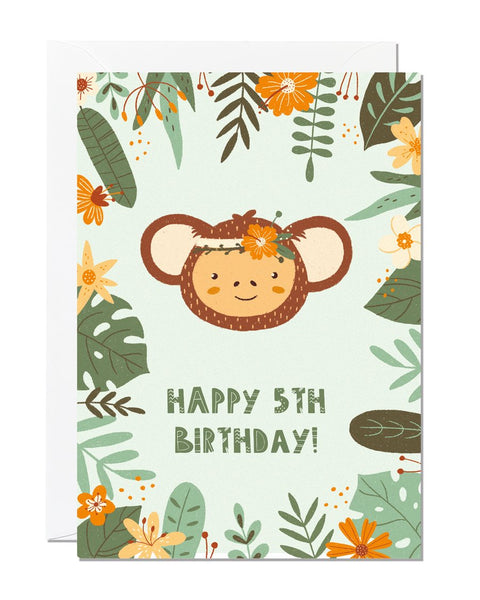 5th Birthday Jungle Card