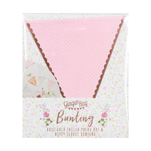 Rose Gold Floral Party Bunting