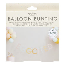 Load image into Gallery viewer, Eggcited Easter Bunting with Balloons
