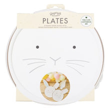 Load image into Gallery viewer, Pastel Easter Bunny Paper Plates With Interchangeable Ears
