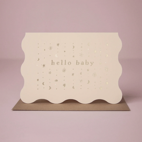 Hello Baby Stars Card