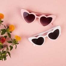 Load image into Gallery viewer, Love Heart Sunglasses White
