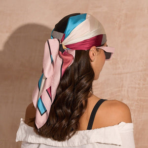 Pink & Gold Print Headscarf