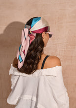 Load image into Gallery viewer, Pink &amp; Gold Print Headscarf
