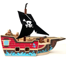 Load image into Gallery viewer, Wooden Pirate Ship With 31 Pieces
