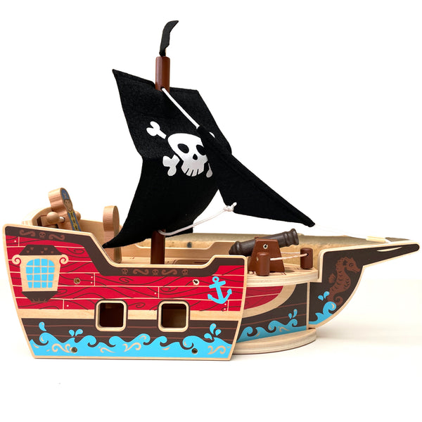 Wooden Pirate Ship With 31 Pieces