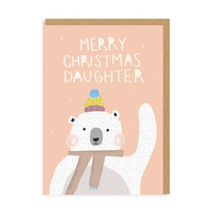 Christmas Daughter Bear Greeting Card