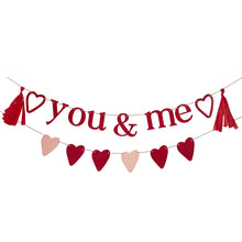 Load image into Gallery viewer, You &amp; Me Valentines Bunting with Tassels
