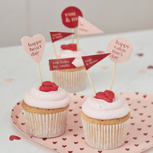Load image into Gallery viewer, Valentines Cupcake Toppers Decoration Kit
